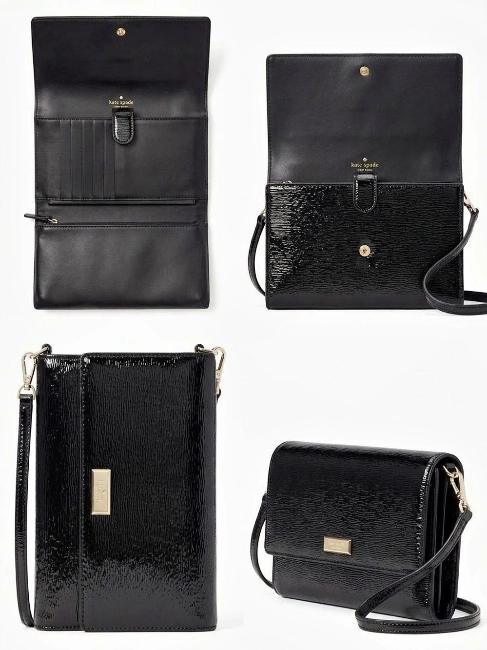 Kate Spade Black Crossbody Bag Set Like New